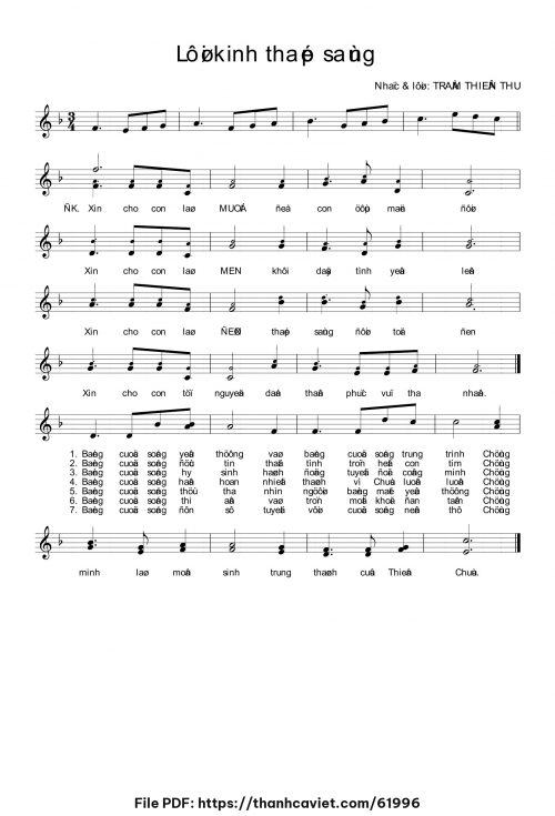 Lời kinh thắp sáng - Trầm Thiên Thu - trang 1