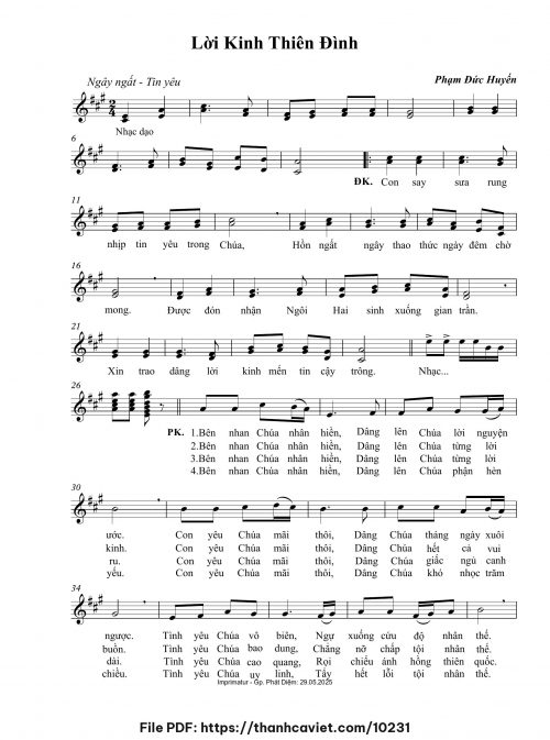 Lời Kinh Thiên Đình - Phạm Đức Huyến - trang 1