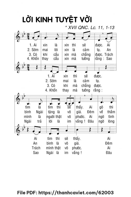 Lời kinh tuyệt vời - Lm. La Thập Tự - trang 1