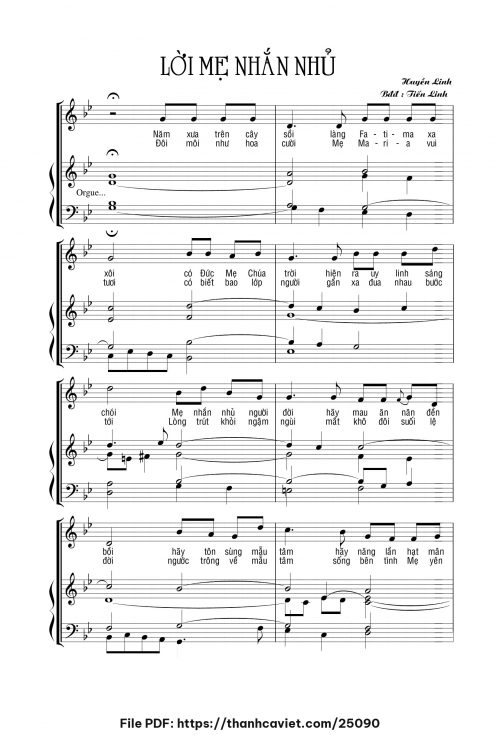 Lời Mẹ nhắn nhủ - Tiến Linh - trang 1