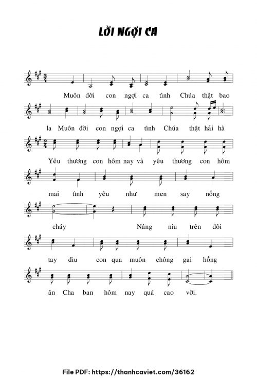 Lời ngợi ca - Chưa biết - trang 1