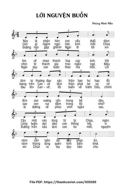 Lời nguyện buồn - Phùng Minh Mẫn - trang 1