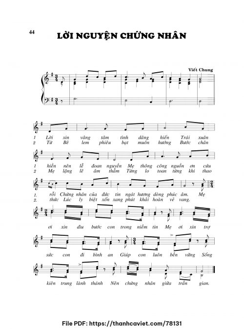 Lời nguyện chứng nhân - Viết Chung - trang 1