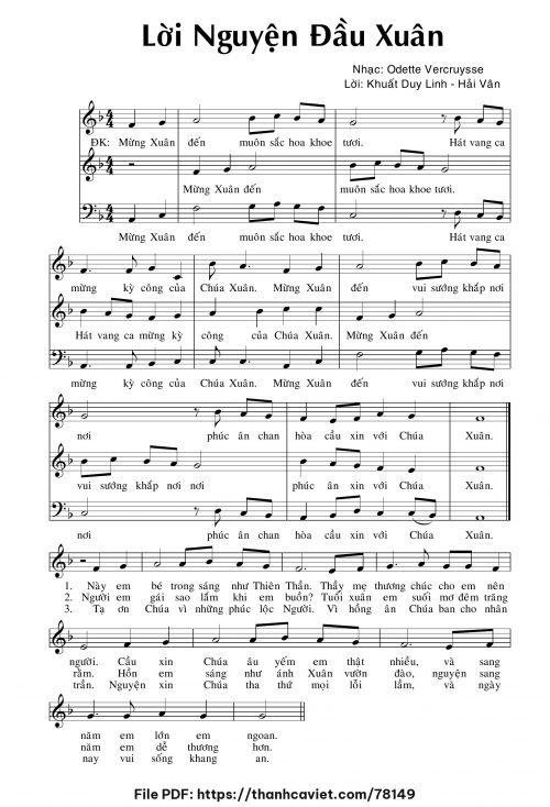 Lời nguyện đầu xuân - Lm. Khuất Duy Linh - trang 1