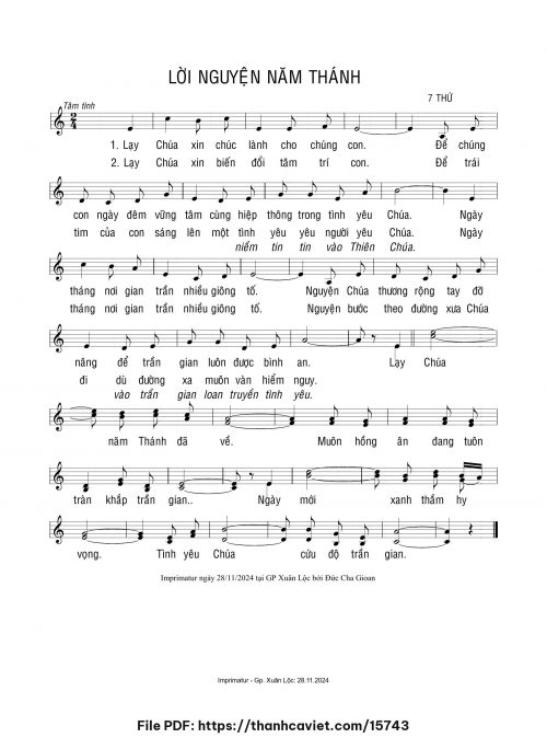 Lời nguyện Năm Thánh - 7 Thứ - trang 1