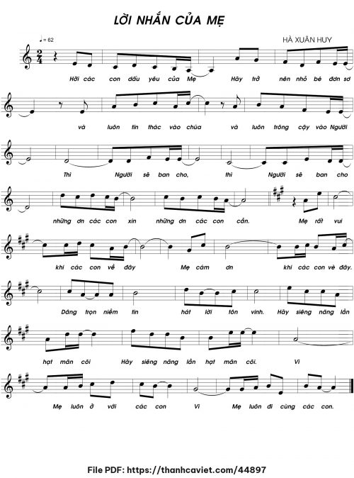 Lời nhắn của Mẹ - Hà Xuân Huy - trang 1