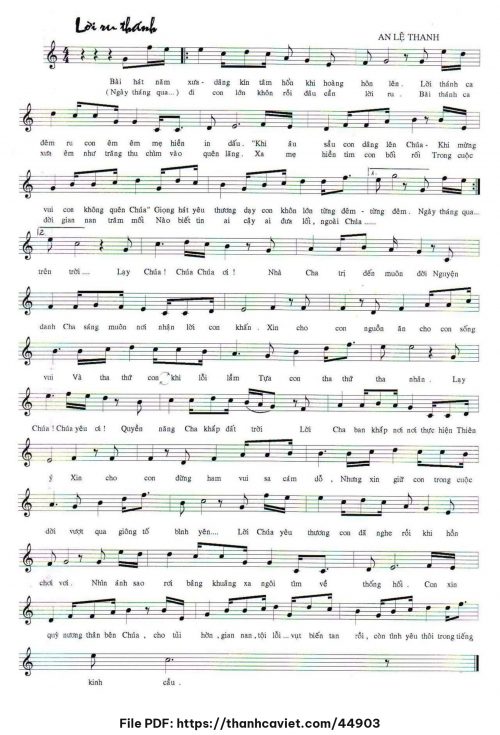 Lời ru thánh - An Lệ Thanh - trang 1