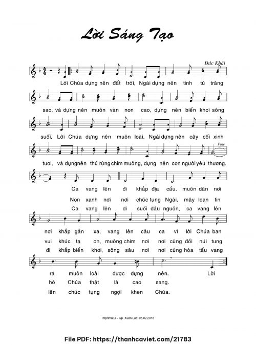 Lời sáng tạo - Đức Khải - trang 1