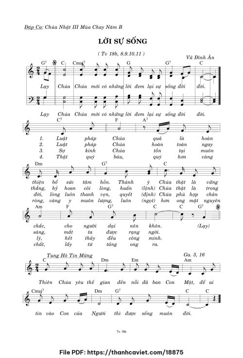 Lời sự sống - Vũ Đình Ân - trang 1