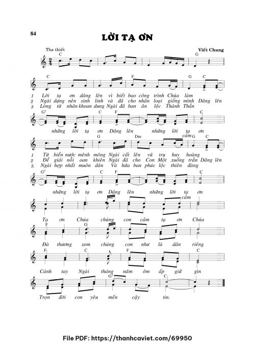 Lời tạ ơn - Viết Chung - trang 1
