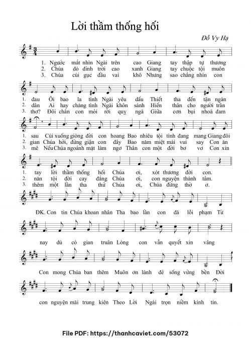 Lời thầm thống hối - Đỗ Vy Hạ - trang 1