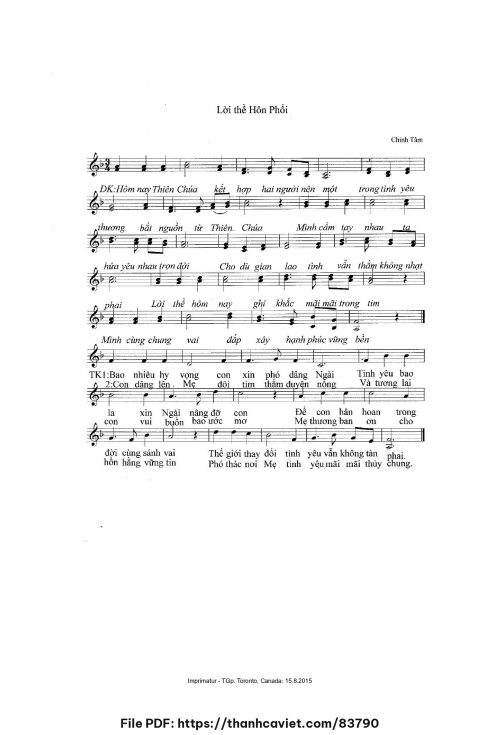 Lời thề hôn phối - Chính Tâm - trang 1