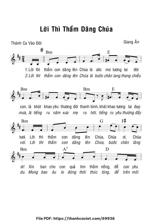 Lời thì thầm dâng Chúa - Giang Ân - trang 1