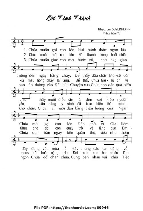 Lời tình thánh - Lm. DUYLINH.PHN - trang 1