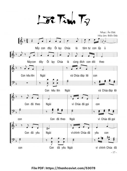 Lời tình tự - Lm. Ân Đức - trang 1
