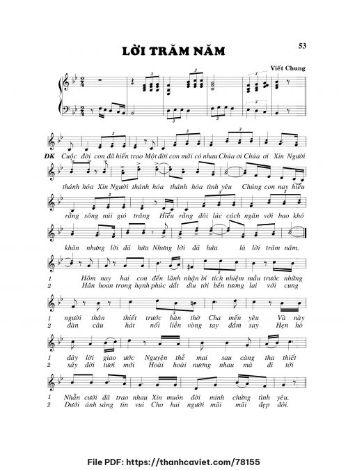 Lời trăm năm - Viết Chung - trang 1