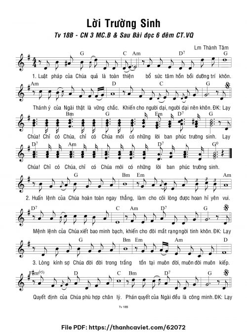 Lời trường sinh - Lm. Thành Tâm - trang 1