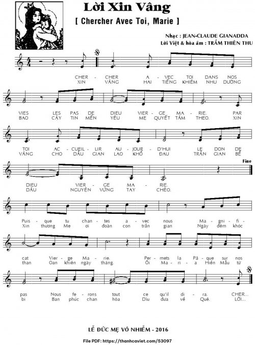 Lời xin vâng - Trầm Thiên Thu - trang 1