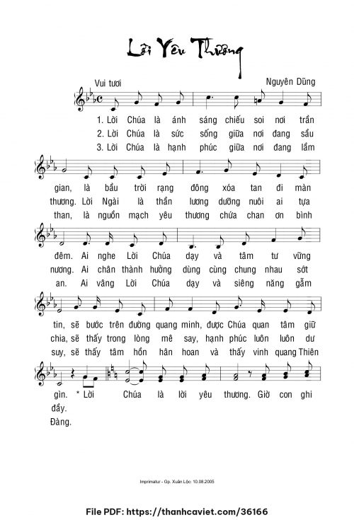 Lời yêu thương - Nguyên Dũng - trang 1