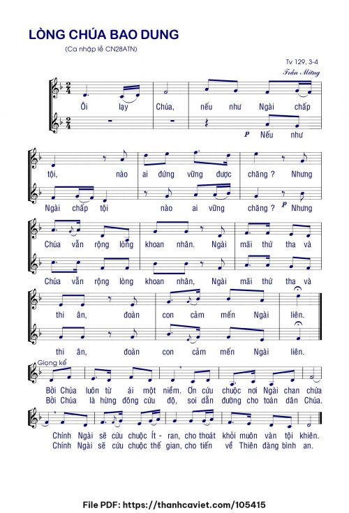 Lòng Chúa bao dung - Trần Mừng - trang 1