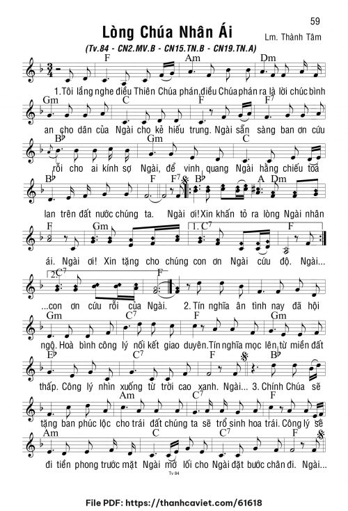 Lòng Chúa nhân ái - Lm. Thành Tâm - trang 1