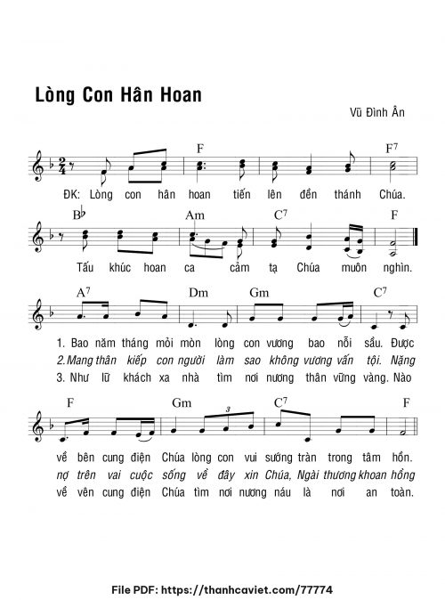 Lòng con hân hoan - Vũ Đình Ân - trang 1