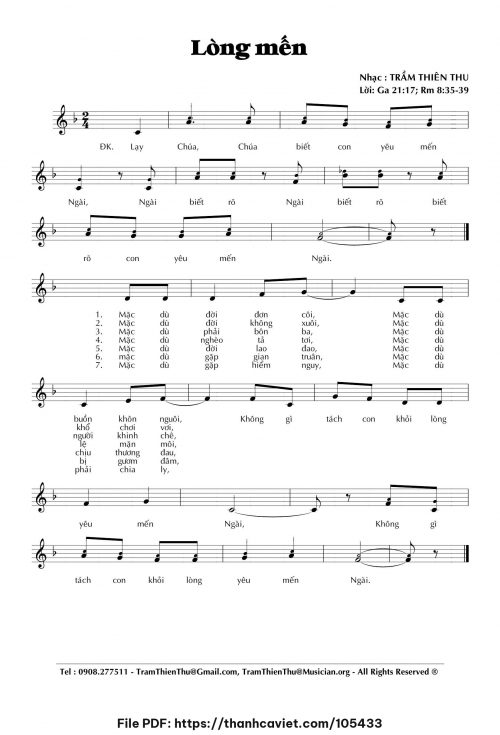 Lòng mến - Trầm Thiên Thu - trang 1