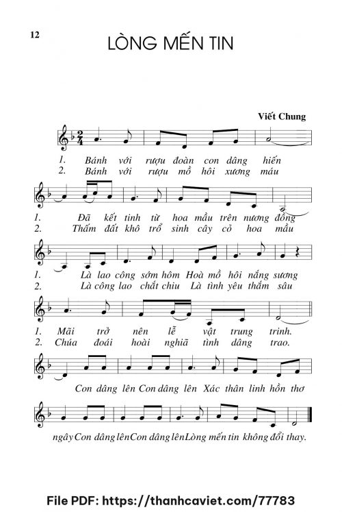 Lòng mến tin - Viết Chung - trang 1