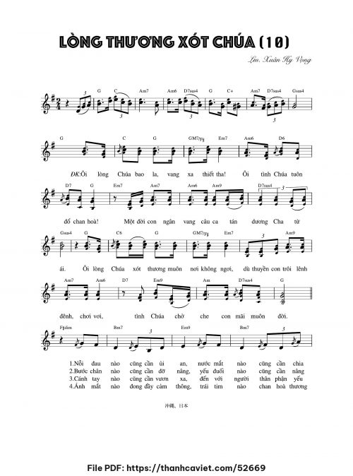 Lòng Thương Xót Chúa 10 - Lm. Xuân Hy Vọng - trang 1
