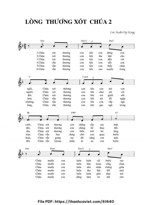 Lòng Thương Xót Chúa 2 - Lm. Xuân Hy Vọng - trang 1