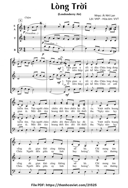 Lòng Trời - Lm. Vũ Khởi Phụng - trang 1
