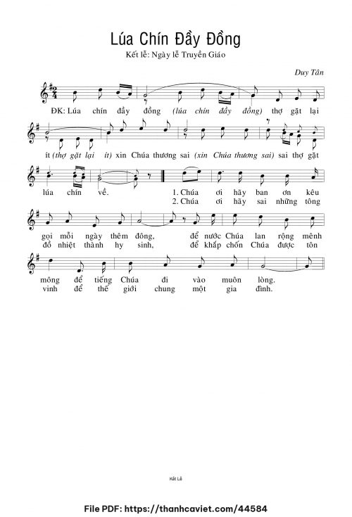 Lúa chín đầy đồng - Duy Tân - trang 1