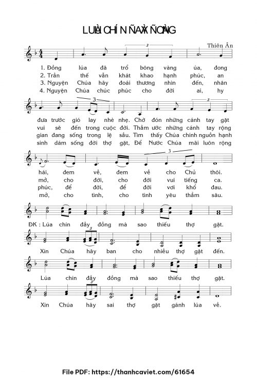 Lúa chín đầy đồng - Lm. Thiên Ân - trang 1
