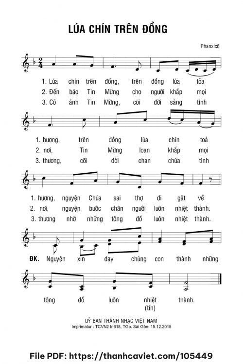 Lúa chín trên đồng - Phanxicô - trang 1
