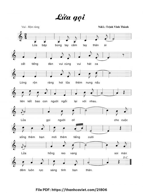 Lửa gọi - Trịnh Vĩnh Thành - trang 1