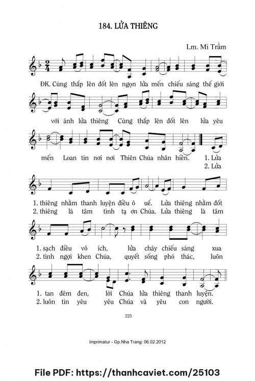 Lửa thiêng - Lm. Mi Trầm - trang 1