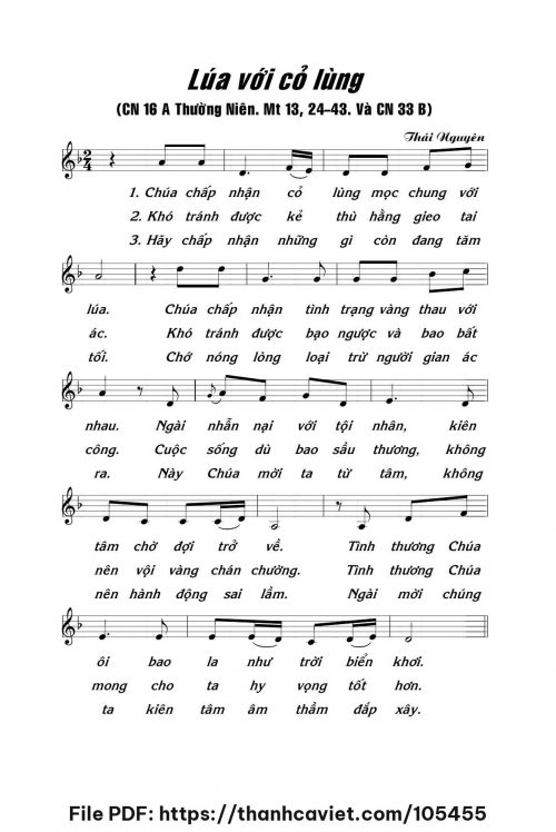 Lúa với cỏ lùng - Lm. Thái Nguyên - trang 1