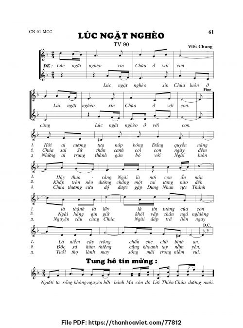 Lúc ngặt nghèo - Viết Chung - trang 1