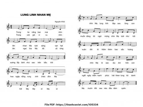 Lung linh nhan Mẹ - Lm. Nguyên Khôi - trang 1