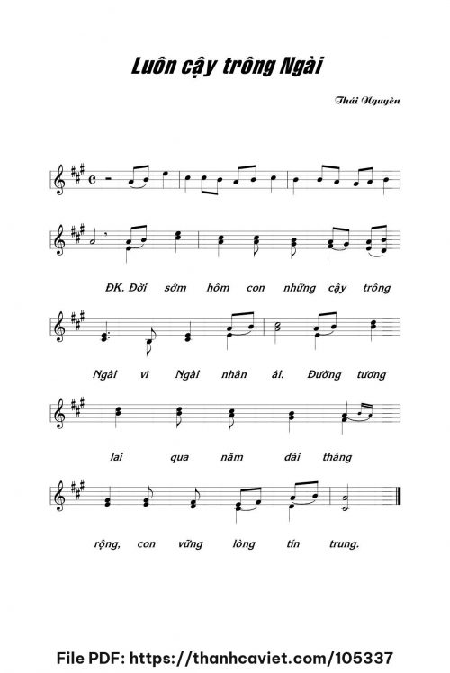 Luôn cậy trông Ngài - Lm. Thái Nguyên - trang 1