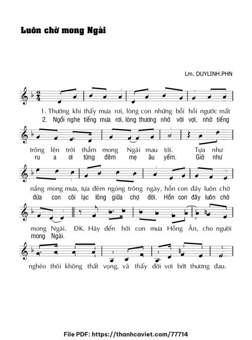 Luôn chờ mong Ngài - Lm. DUYLINH.PHN - trang 1