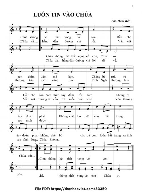 Luôn tin vào Chúa - Lm. Hoài Bắc, OP - trang 1
