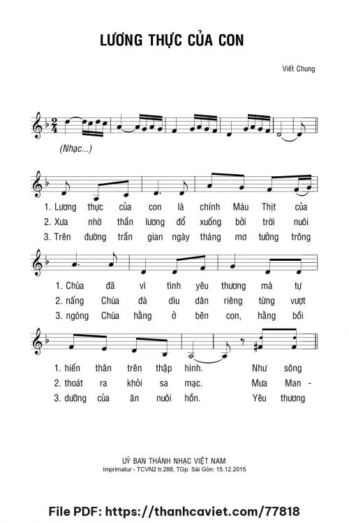 Lương thực của con - Viết Chung - trang 1