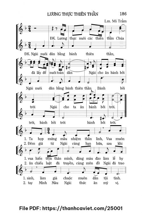 Lương thực thiên thần - Lm. Mi Trầm - trang 1