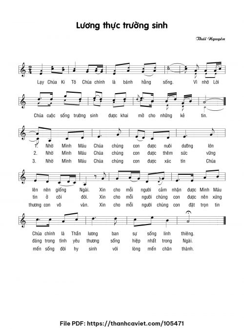 Lương thực trường sinh - Lm. Thái Nguyên - trang 1