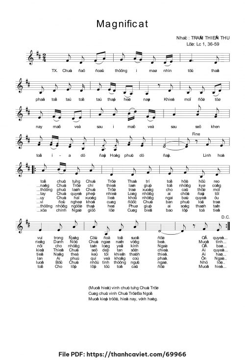 Magnificat - Trầm Thiên Thu - trang 1