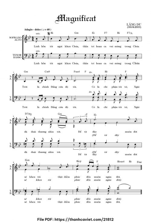 Magnificat - Lãng Du - trang 1