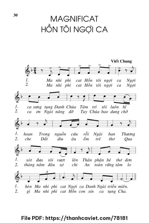 Magnificat Hồn tôi ngợi ca - Viết Chung - trang 1