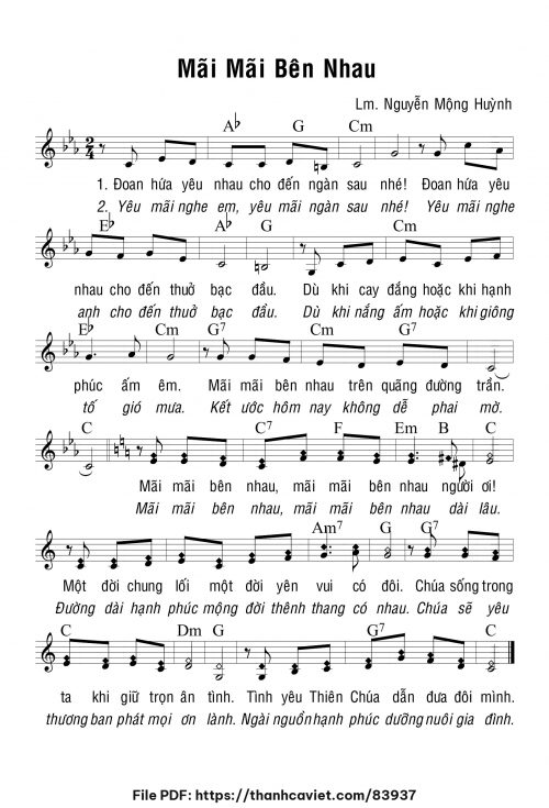 Mãi mãi bên nhau - Lm. Nguyễn Mộng Huỳnh - trang 1