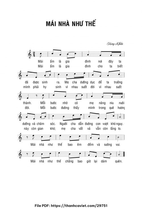 Mái nhà như thế - Lm. Trọng Khẩn - trang 1